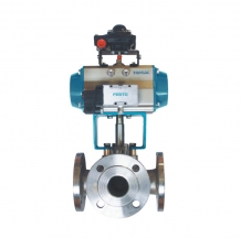 Pneumatic O-type three-way switching ball valve (1)
