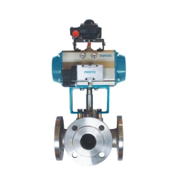 Pneumatic O-type three-way switching ball valve (1)