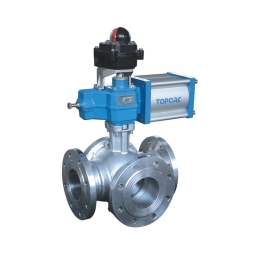 Pneumatic O-type three-way switching ball valve