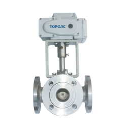 Electric O-type three-way cut-off ball valve