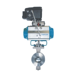 Pneumatic single-acting V-type regulating ball valve