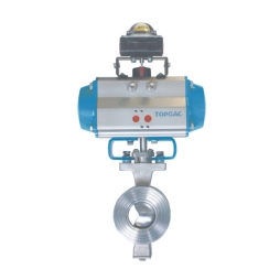 Pneumatic single-action V-type cut-off ball valve
