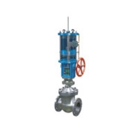Pneumatic gate valve side mounting
